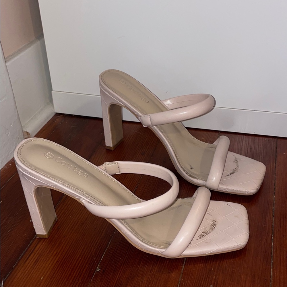 Coutgo Blush Heeled Sandals